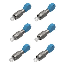 VANDESAIL 6 adaptadores FC macho a LC hembra, conector híbrido FC a LC monomodo convertidor de fibra óptica simplex 9/125 µm para localizador visual de fallos