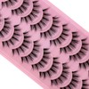 Clear Band 10 Pairs False Eyelashes, 3D Fluffy Strip Eyelashes,