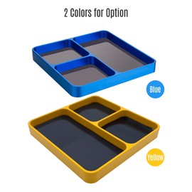 Magnetic Desktop Screws Tools Parts Tray Holder Storage Plate Box Case Organizer for  Metal Parts Screws Sockets Bolts Pins Organization