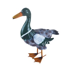 BAENRCY Duck Statue Metal Mallard Duck Sculpture Duck Ornaments Garden Decoration Metal Yard Art for Patio Lawn Backyard Outdoor Decoration