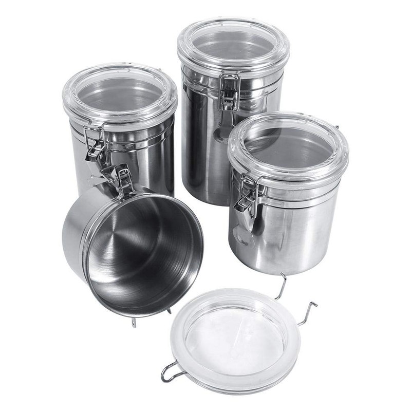 Fdit Stainless Steel Airtight Food Storage Containers Dry Containers Storage