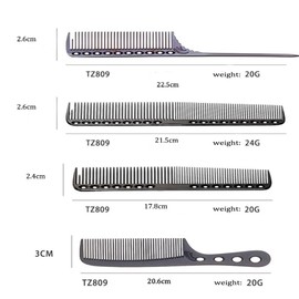 4-Stück Metallkamm Set, Friseur Kamm für Männer und Frauen, Antistatischer Haarkamm aus Weltraumaluminium, kamm männer, haarkamm männer, zum täglichen Kämmen der Haare