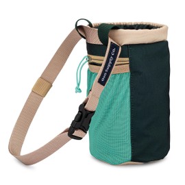 Oso Supply Co - Chalk Bag for Rock Climbing, Bouldering Chalk Bag Bucket with Quick-Clip Belt, Zippered Pockets and Pouch - Perfect Indoor/Outdoor Rock Climbing Gear Equipment (Cascade Green)