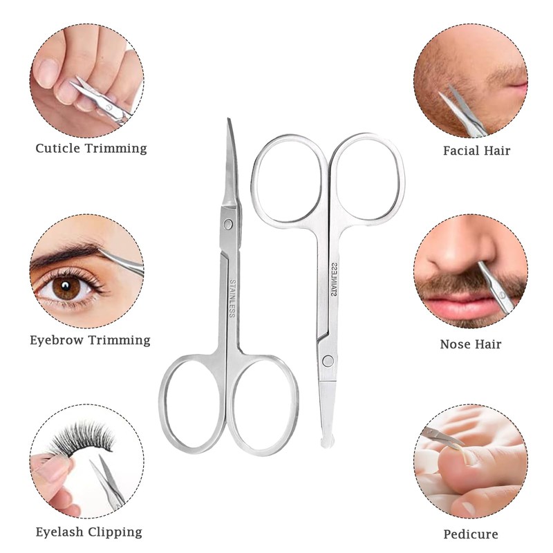 Senshuomy Professional Multi-Purpose Scissors Set - Curved Blade Design for