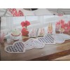 Table Runner Centerpiece Valentine Day Gingham Heart Shaped Appliqued 15"
