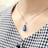 Gold Stone Firefly Glass Necklace, Blue, Drop, Pendant, Okinawa, Dragonfly,