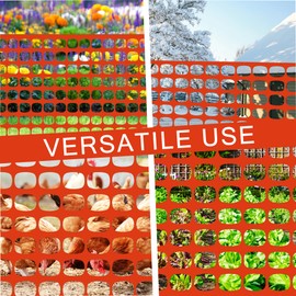 KALYSIE Safety Fence Plastic Mesh Fencing Roll, 4'x100' Feet 1 Roll with 100 Zip Ties, Temporary Reusable Netting for Snow Fence, Garden, Construction and Animal Barrier (Orange MW 10.71 lb/roll)