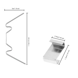 100pcs Greenhouse Clips Greenhouse Window Clips Stainless Steel Greenhouse Glass Pane Fixing Clips Greenhouse Spring Clips Halls Greenhouse Clips for Glass (50 W Glazing Clips & 50 Z Overlap Clips)
