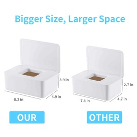 Moorfowl Baby Wipe Dispenser for Bathroom, Upgarde Design(8.2L x 4.9W x 3.9H inches), Minimalist Flushable Wipes Container for Home Car