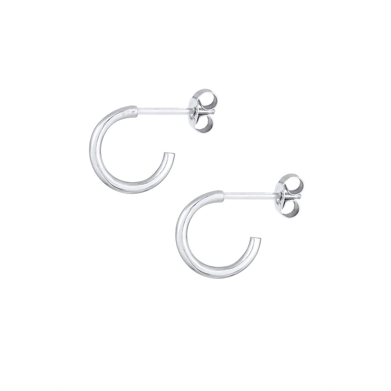 Elli Timeless Creole Earrings Basic Must-Have Trend 925 Sterling Silver,