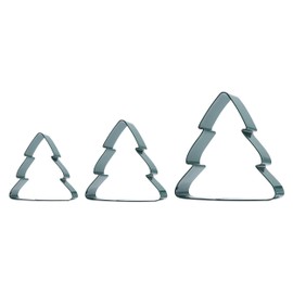 PME CH24CCC110 Cookie Cutters, Christmas Trees (Set of 3), Steel