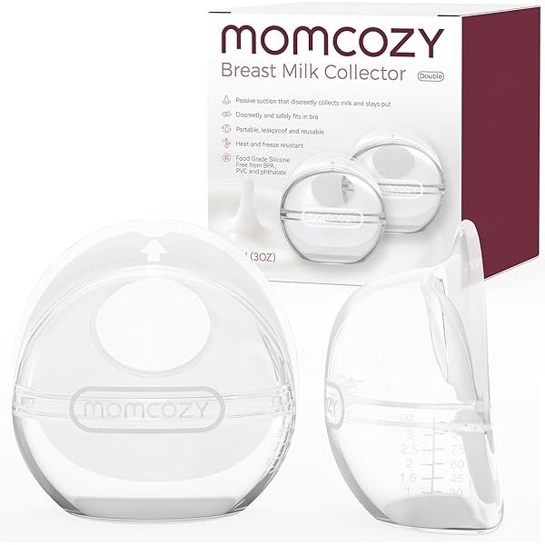 Momcozy Breast Milk Collector, Milk Collectors for Breastfeeding, Reusable Breast