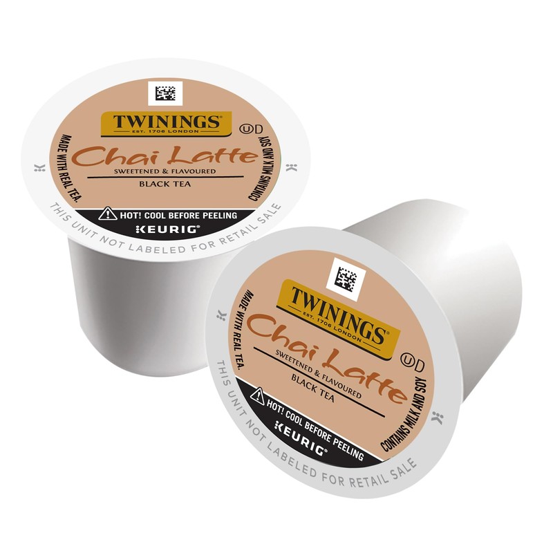 Twinings Chai Latte Black Tea K-Cup Pods for Keurig, 22