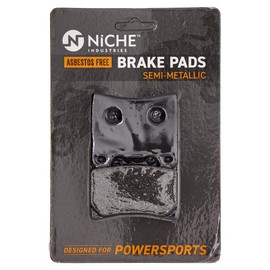 NICHE Brake Pad Set for Yamaha V Star 1100 3XF-W0045-50-00 5VU-25805-00-00 Front Rear Semi-Metallic
