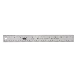 HARFINGTON Stainless Steel Rulers with Non-Skid Backing 30cm/12" Inch and Metric Metal Ruler Straight Edge Measuring Tool