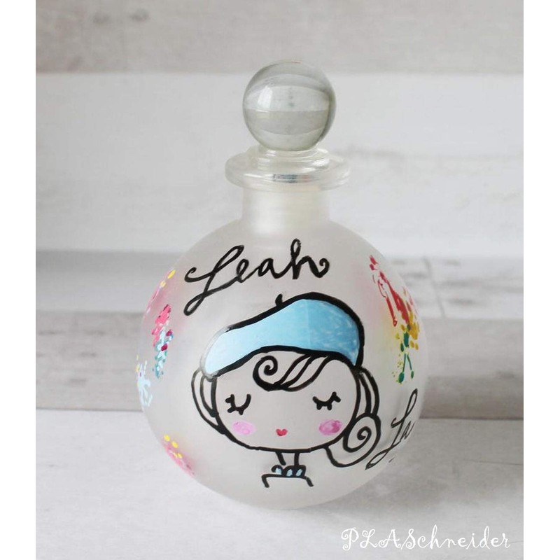 Nakpunar Spherical Clear Glass Bottle with Glass Bottle Stopper