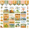 gisgfim 33 PCS Camping Welcome Posters Camping Welcome Bulletin Board