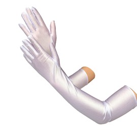 COSFAN Women Sun Protective Gloves Long Sunblock Full Finger Gloves Driving Glove UV Protection Arm Sleeves for Summer Supplies (White)