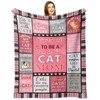 Alwodici Cat Mum Blanket Cats Themed Gifts for Women 150x130cm