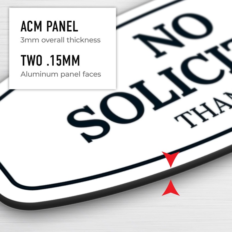Sigo Signs No Soliciting Sign For House, Front Door Indoor/Outdoor,