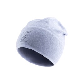 Sterntaler Beanie with Embroidery Motif Dino for Boys - Baby and Children Hat with Cut Ear Flaps and Tie Band, Velvet blue