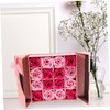 Beavorty Flower Box Soap Flowers Pink Decor 16pcs Floral Soaps