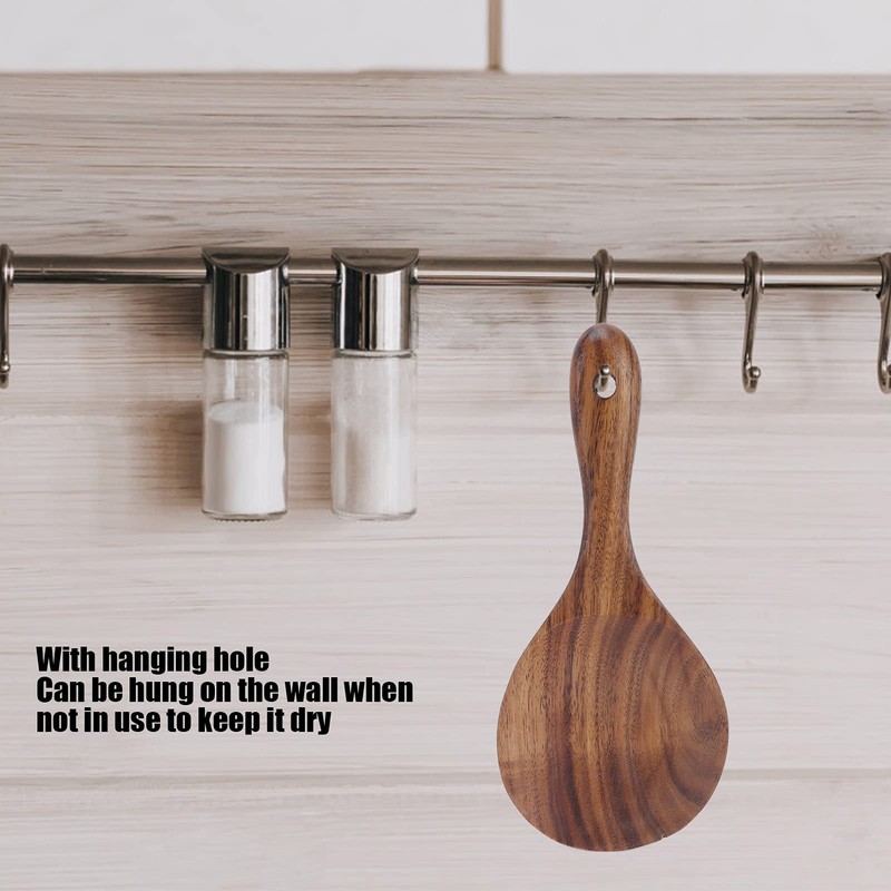 Rice Paddle, Wooden Serving Spoon, Rice Scoop, Cookware, Tableware, Wooden