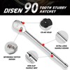 DISEN 1/4" Drive Ratchet,90-Tooth Ratchet Wrench with 7" Handle and