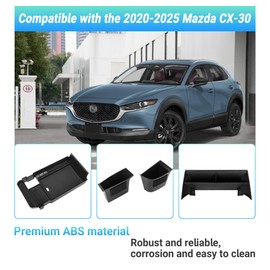 Sinminou Center Console Organizer Compatible with 2020-2025 Mazda CX-30 Accessories, 3PC Armrest Tray, Secondary Storage Compartment ＆ Door Handle Storage Pocket Insert Accessories