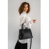 Expatrié Handtasche Damen Schwarz Julie Henkeltasche aus veganem Leder -