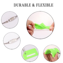 PHCHEPLA 5 Bags of Silicone Luggage Tags, Luggage Handbags, Travel suitcases with Name and ID Tags, Suitable for Quick Discovery of Luggage suitcases (Green)