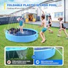 Bilibara 71'' Foldable Dog Pool, Sprinkler Pool for Kids, Non-Slip