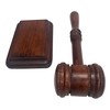 Premium Quality Wood and Sound Rectangular Block Set Justice Gavel