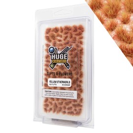 Huge Miniatures Otherworld Tufts, Yellow Huge Minis – 100 Self-Adhesive Tufts