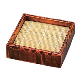 J-kitchens Soba Bowl, Zaru Soba, Rough Carving Angle, Seiro, Tochiguri, Small, Wooden, 5.9 x 5.9 x 1.9 inches (15 x 15 x 4.7 cm), Made in Japan