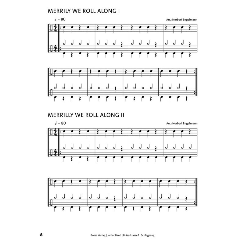 Junior Band Wind Classes: Drums