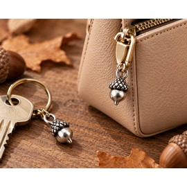 Acorn Charms for Jewelry Making – Copper Metal Pendants for DIY Necklaces, Bracelets, Keychains & Craft Projects (10 Pieces)
