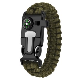 Unbranded Savior Heat Survival for Men Paracord Tactical Camping Gear Kits 5-in-1Practica