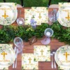 Yorcocek 40PCS God Bless Baptism Tableware Set