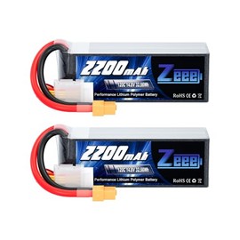 Zeee Zeee 4S Lipo Battery 2200mAh 14.8V 120C with XT60 Plug RC Graphene Battery for RC Models RC Boat FPV Drone Quadcopter Helicopter Airplane RC Car(2 Pack)