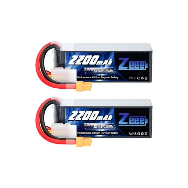 Zeee Zeee 4S Lipo Battery 2200mAh 14.8V 120C with XT60