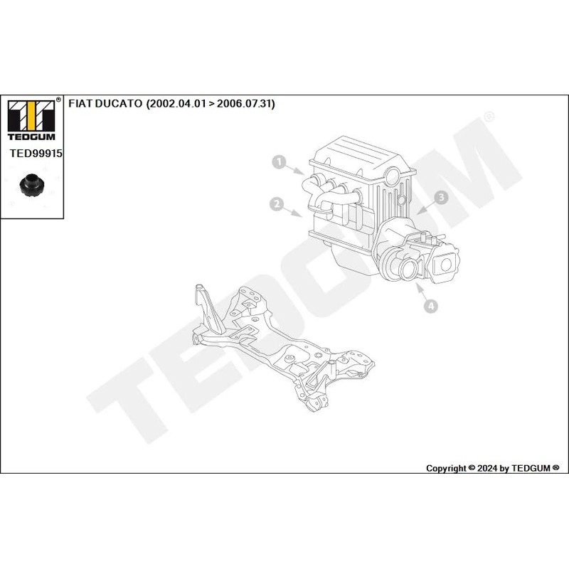 TEDGUM TED99915 RADIATOR HOLDER - LOWER LEFT / RIGHT