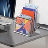 Delifox Inclined Desk File Organizer, 5-Section Vertical File Folder Holder