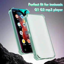 Aippdo Case for innioasis G1 G3 Mp3 Player,TPU Clear Cover for Mp3 Player Anti-Scratch Shock Absorption 4.0 inch Case Crystal Clear.