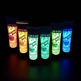 Artistic Den Australian Made Face Paint, UV Glow In The Dark Collection Washable Non-toxic Face Body Paint Set of 6 x 15ml Tubes