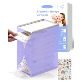 Freeze Organizer for Breastmilk Storage Bag, First-in First-Out Breastmilk Storage Containers for Fridge with Quick-Freeze Tray, Breastmilk Freezer Organizer for Breastfeeding Essentials