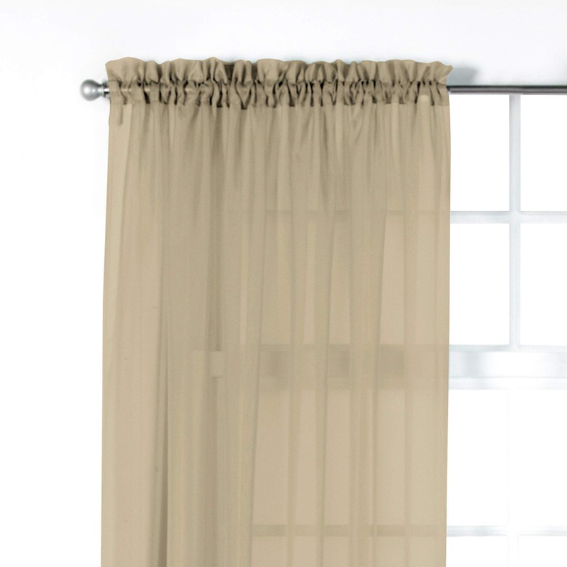 Style Master Elegance - Par de Cortina Transparente, Elegancia, Bisqué
