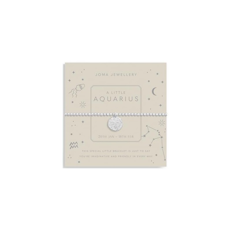 Joma Jewellery STAR SIGN A LITTLE AQUARIUS Silver Plated 17.5cm