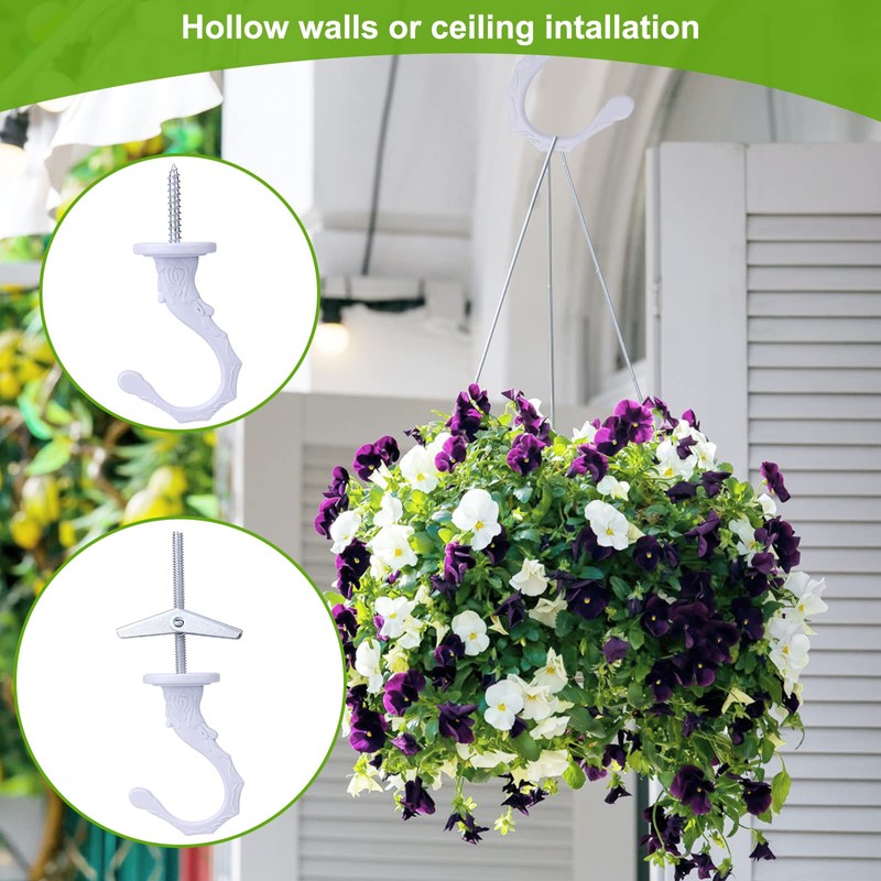 AIEX 4 Sets Ceiling Hooks, Plant Hooks for Ceiling with