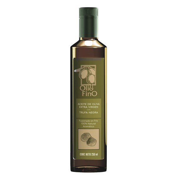 Aceite de Oliva Extra Virgen infusionado con Trufa Negra 100% Natural de primera extracción en frío por Olio Fino